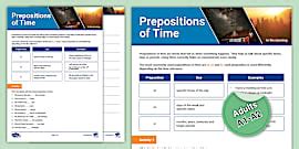 ESL Prepositions of Time PowerPoint [Adults, A2]