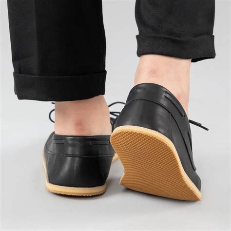 Men's Black Boat Shoes - Turkish Handmade Barefoot Shoes – Atlantis ...