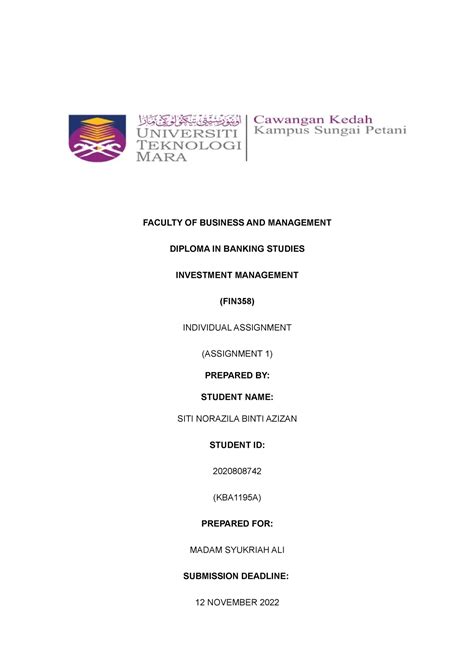 Image result for Fin358 Individual Assignment