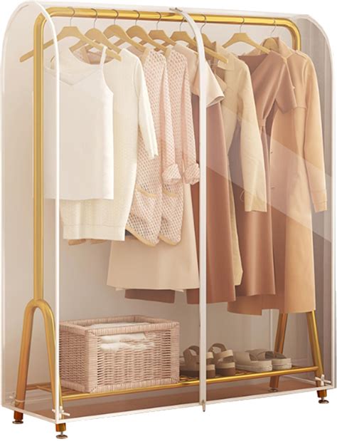 Amazon.com: Clear Garment Rack Cover with Zipper Clothes Hanging Rack ...