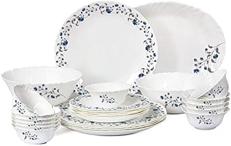 Buy Cello Opalware Imperial Vinea Opalware Dinner Set, 27 Pieces, White ...