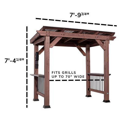 Backyard Discovery 8' x 6' Saxony Cedar Grill Gazebo - Sam's Club ...