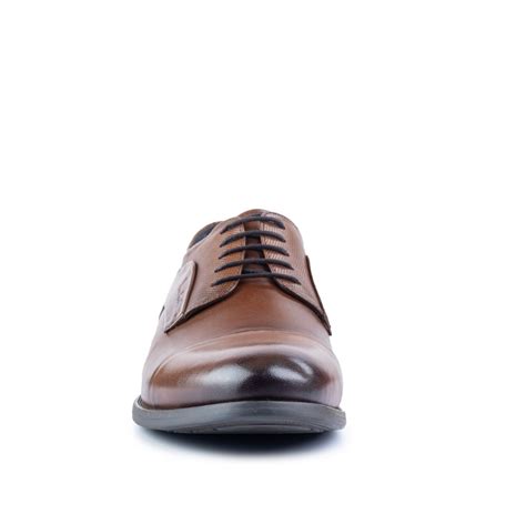 Urban Cognac Oxford Brown Leather Formal Shoes for Men – Pierre Cardin