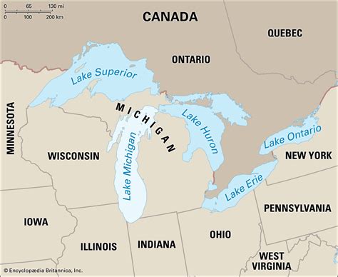 Lake Michigan | Depth, Freshwater, Size, & Map | Britannica