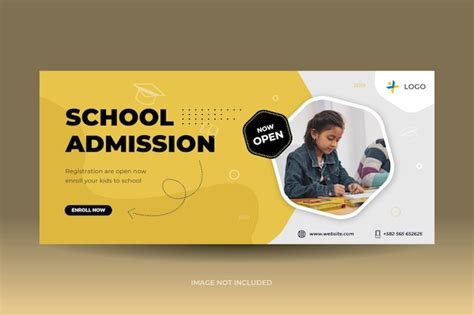 School admission banner design | Premium Vector