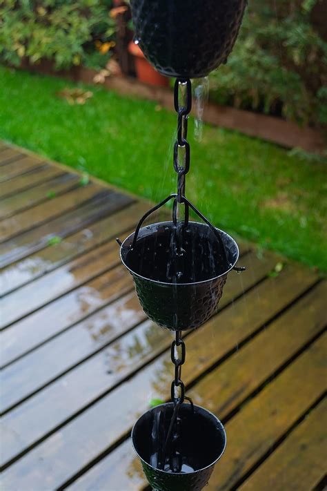 MZX-TECHNO Rain Chain for Gutters, Cups Rain Chains Hammered India | Ubuy