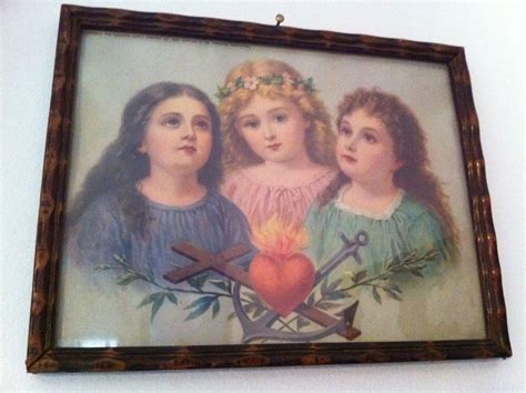 All three Angels/virtues in an antique print. Faith, Hope, and Charity ...