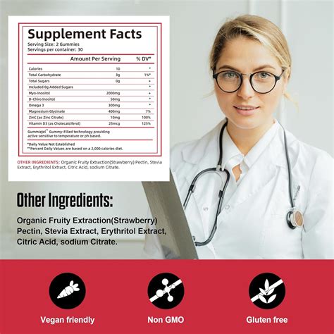 NIUSISE Inositol Gummies, Inositol Supplement with India | Ubuy