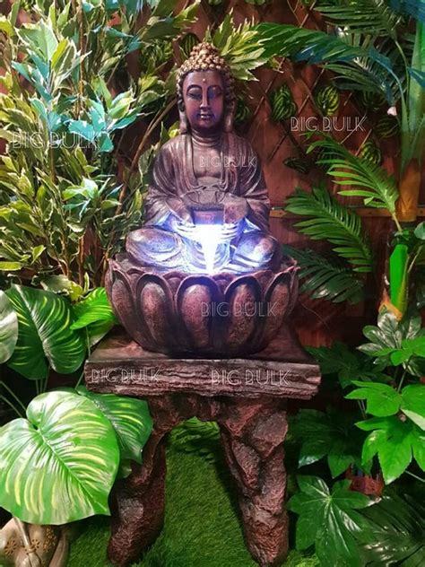 Big Bulk Brown Kamal Buddha/Lotus Brown Buddha Fiber Indoor Outdoor ...