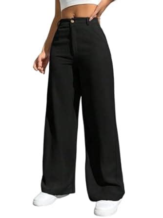 Buy TESSORA Women's High Rise Black Trousers (S) - Elegant Cotton Blend ...