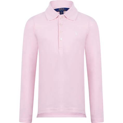 Polo Ralph Lauren Long-Sleeved Polo Shirt in Pink — BAMBINIFASHION.COM