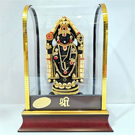 Lord Venkateswara tirupati Balaji 24 carat Gold Plated Cabin Idol for ...