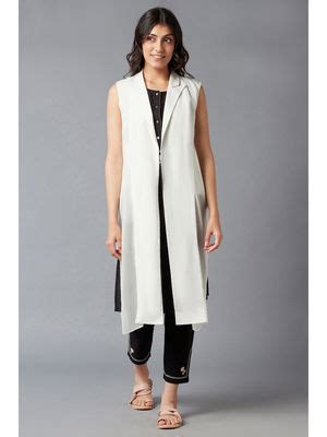 Buy W White Solid Jacket Online