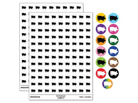 Pig Sideview Farm Animal 200+ 0.50" Round Stickers | Michaels
