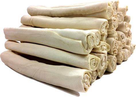 Amazon.com : 123 Treats - Premium Rawhide Retriever Rolls for Dogs Bone ...