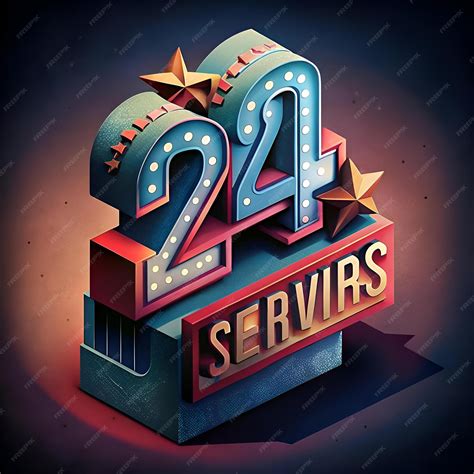A vibrant 3D illustration of the numbers 24 with the word SERVIR ...