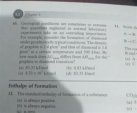 Enthalpy of Formation 12. The standard enthalpy of formation of a substan..