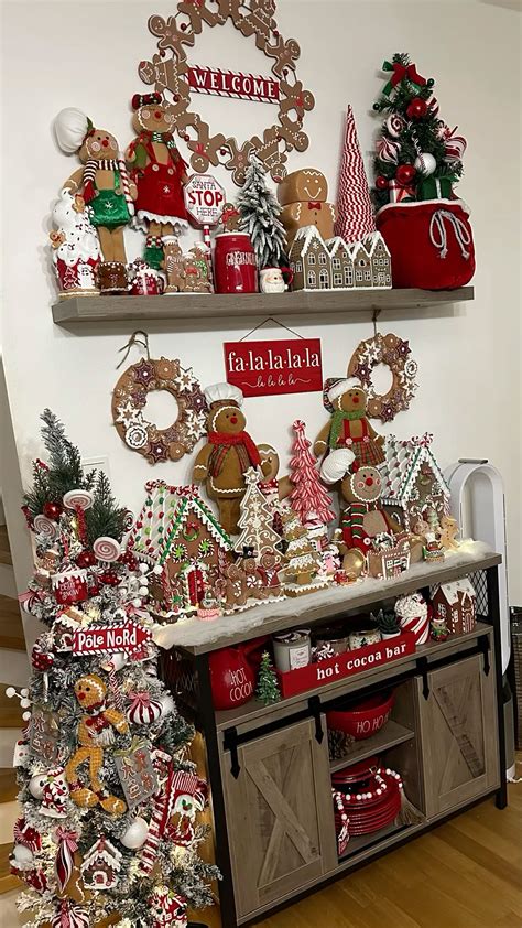 Gingerbread Christmas Decorations Display