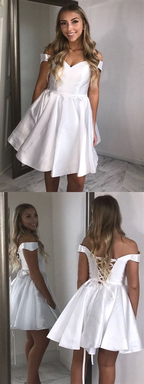 off shoulder white dress
