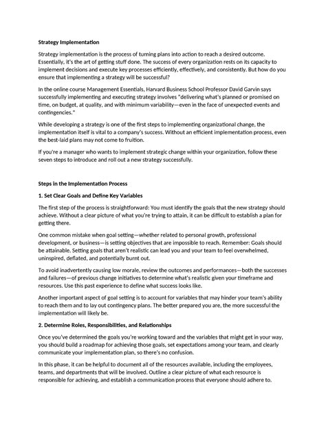 Image result for Strategy Implementation Process