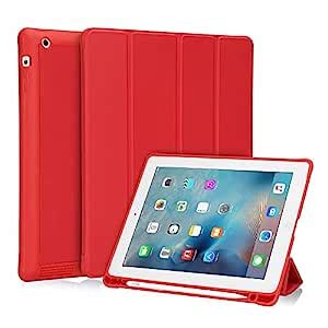 e kysa basics Smart Leather Case Cover with Pencil Holder for Apple ...