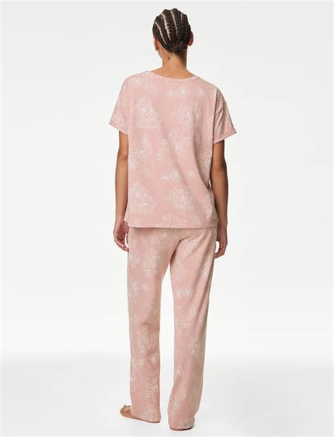 Buy Pure Cotton Printed Pyjama Set at Marks & Spencer