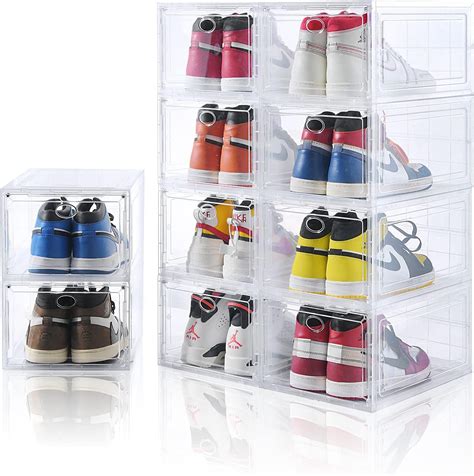 10 Pack Clear Shoe Boxes - Stackable Closet Storage Philippines | Ubuy