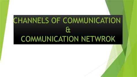 Image result for Channels of Communication Chart
