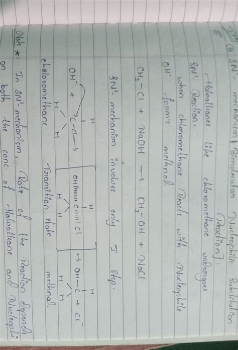 explain Sn 2 reaction mechanism - Brainly.in