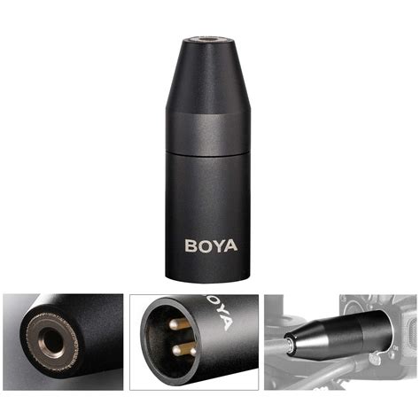 Boya 35C-XLR 3.5mm (TRS) Mini-Jack Female Microphone Adapter to 3-pin ...