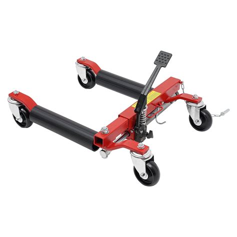 Car Wheel Dolly, A3 Steel 1500lbs Adjustable Hydraulic Positioning Car Wheel Dolly Jack Lift ...