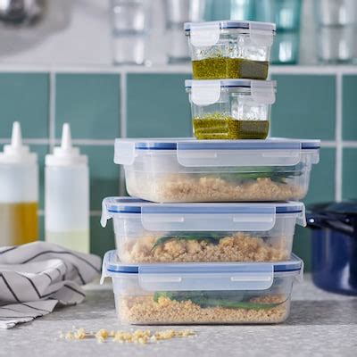IKEA 365+ food container with lid, rectangular/plastic, 1.0 l (34 oz ...
