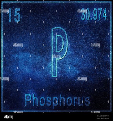 Phosphorus chemical element, Sign with atomic number and atomic weight, Periodic Table Element ...