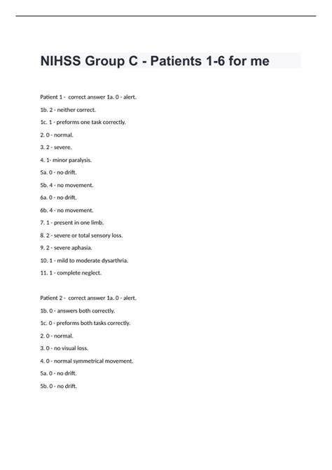 Nihss Patient Bescala De Nihss Group