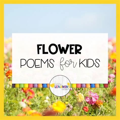 Flower Poem Kindergarten at Lynn Potter blog