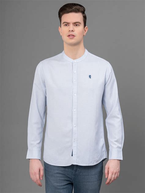 Red Tape Casual Pink Mandarin Shirt For Men | Comfortable | Durable ...