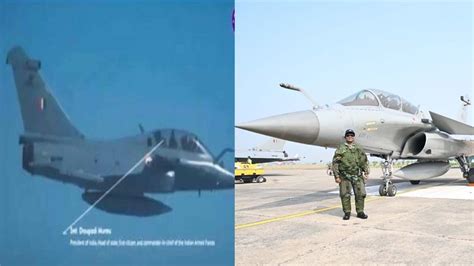 राष्ट्रपति द्रौपदी मुर्मू का राफेल विमान में उड़ान का एक और VIDEO ...