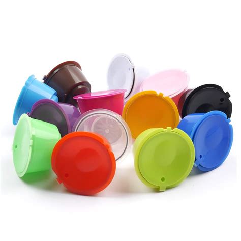 TXBH 13-Color Reusable Coffee Capsule Plastic Refillable Compatible for ...