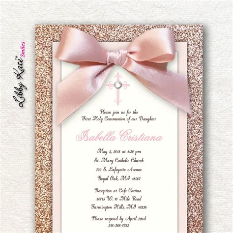 Elegant First Communion Invitations