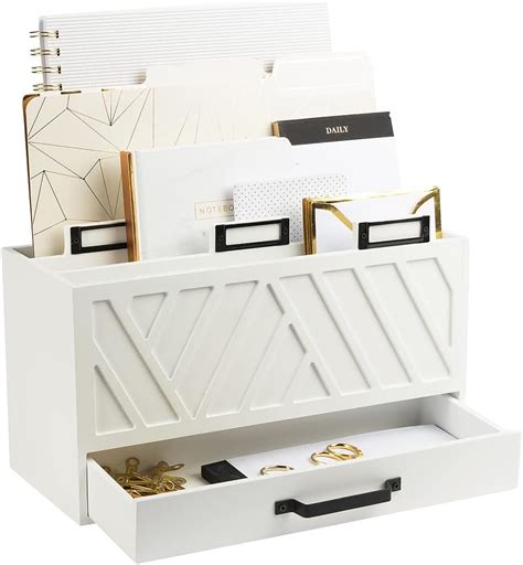 Buy Blu Monaco White Mail Organizer-Desktop Mail Holder - Office Desk ...