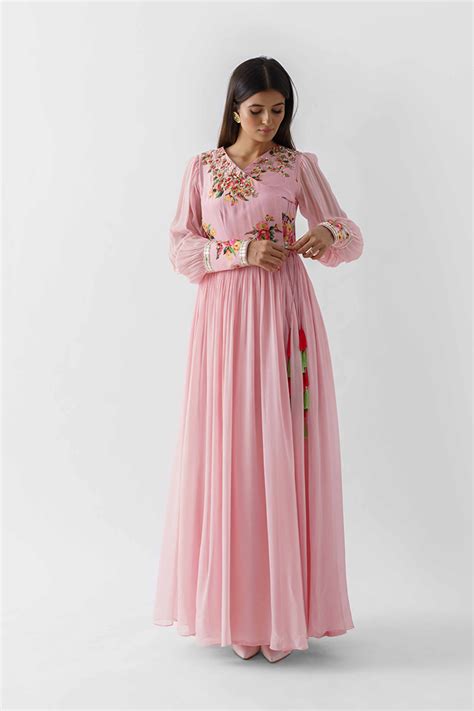 Blush Pink angrakha dress – Suruchi Parakh
