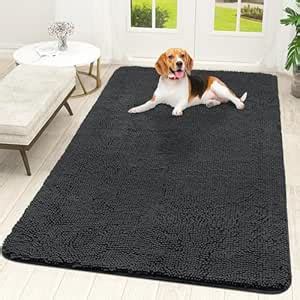 OLANLY Dog Door Mat for Muddy Paws 70x46, Absorbs Moisture and Dirt ...