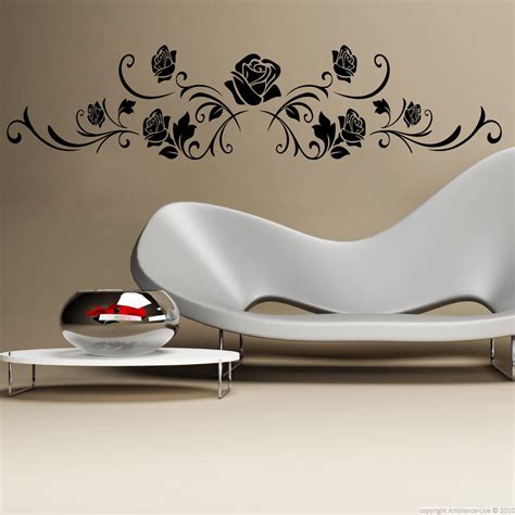 Sticker Hub 'Rose Floral' Wall Sticker (Vinyl, Multicolour) DKHS0285M ...