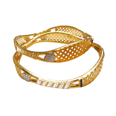 Buy quality 22K Gold Matte Finish Kadali Bangles MGA - GK0072 in Amreli