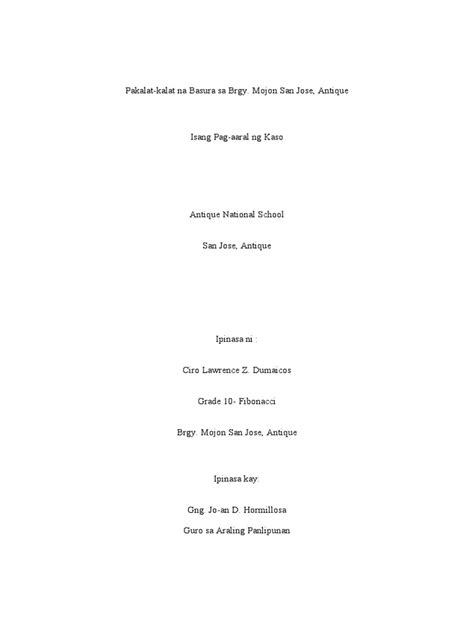 Image result for Case Study Tagalog Examples