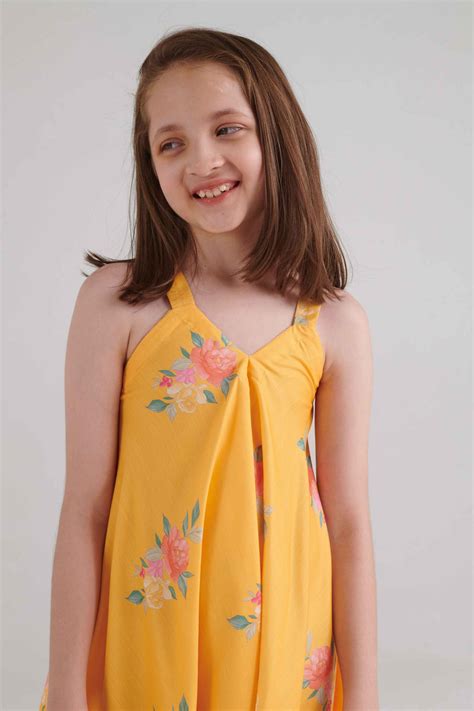 Amber Yellow Palazzo Jumpsuit Kids – Pasha India