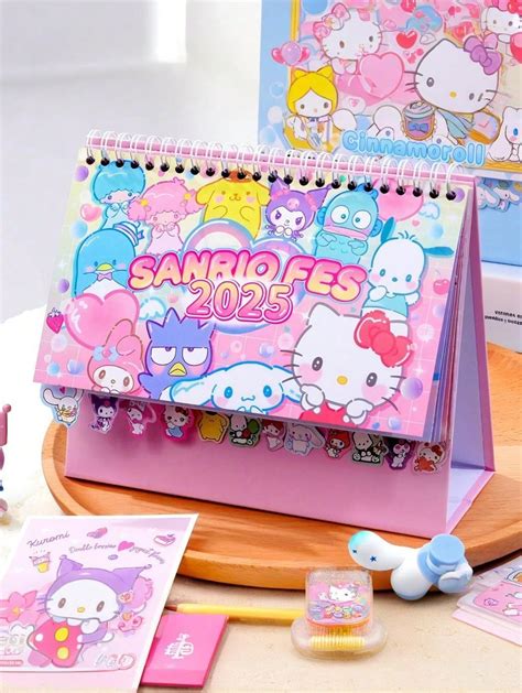 2025 Desk Calendar - Cute Black Beauty, Melody And Pompompurin Design ...