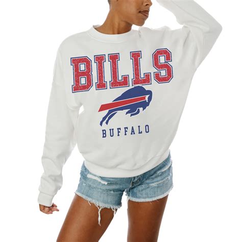 Women's Gameday Couture White Buffalo Bills Sunday Drives Oversized ...