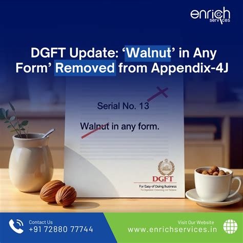 DGFT Update: ‘Walnut in Any Form’ Removed from Appendix-4J – Here's ...