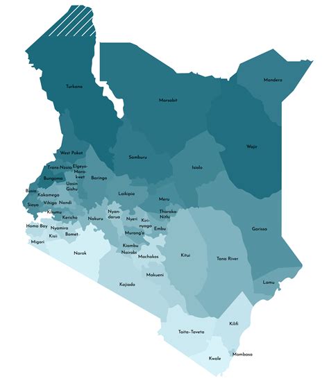 Map Of Africa Kenya Political Map Of Kenya Nations
